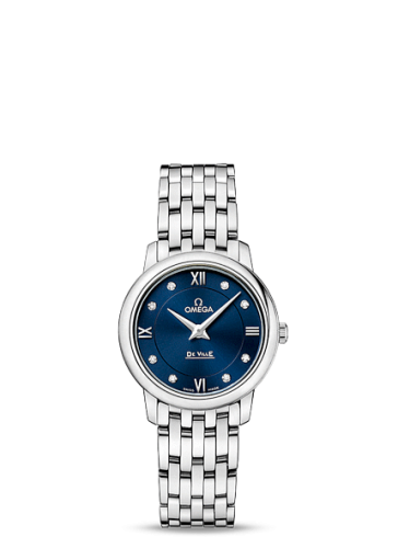 Omega De Ville Prestige Quartz 27.4 Stainless Steel / Blue / Bracelet